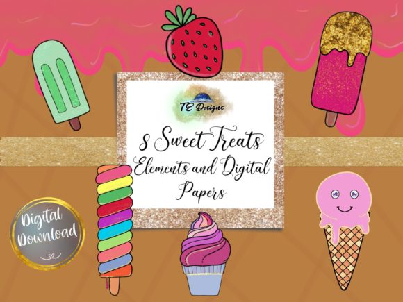 Download Sweet Treats Elements and Papers - Premium Bundle